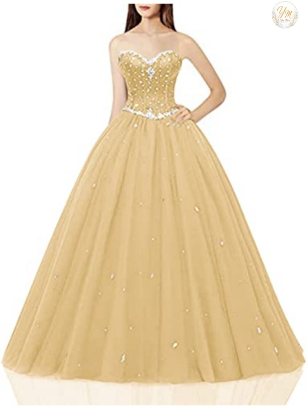 Ball Gown Tulle Satin Sweetheart Neck Lace Up Back Prom Wedding Dress